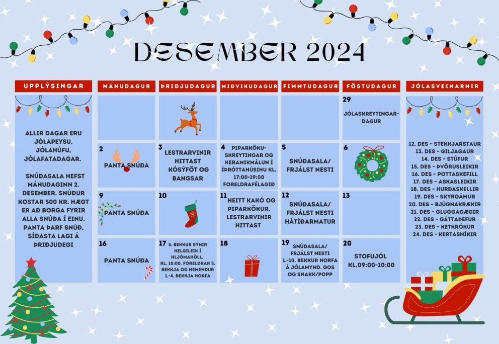 Jóladagskrá 2024