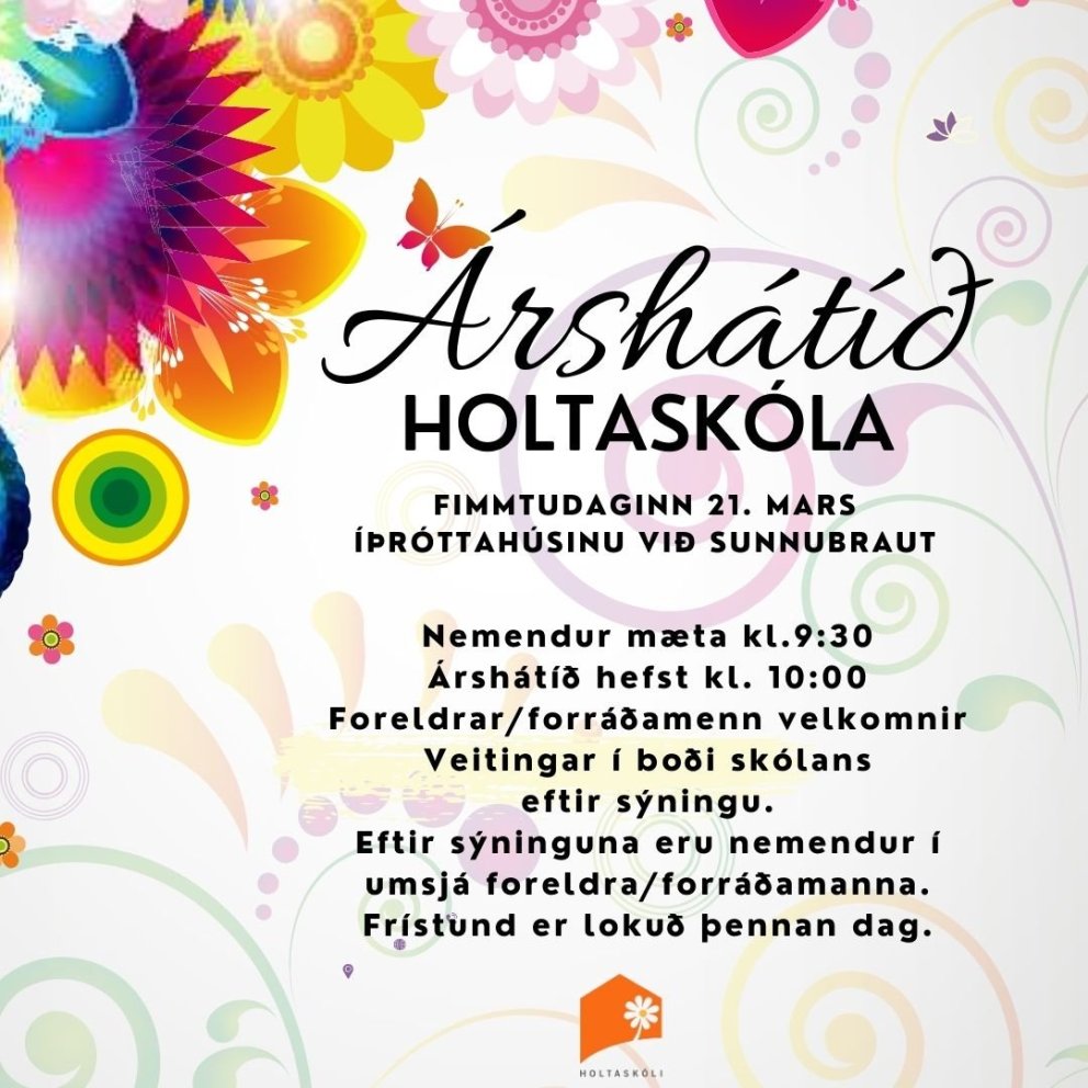 Árshátíð Holtaskóla fimmtudaginn 21. mars