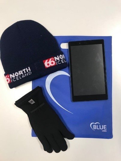 Gjöf frá Blue car rental