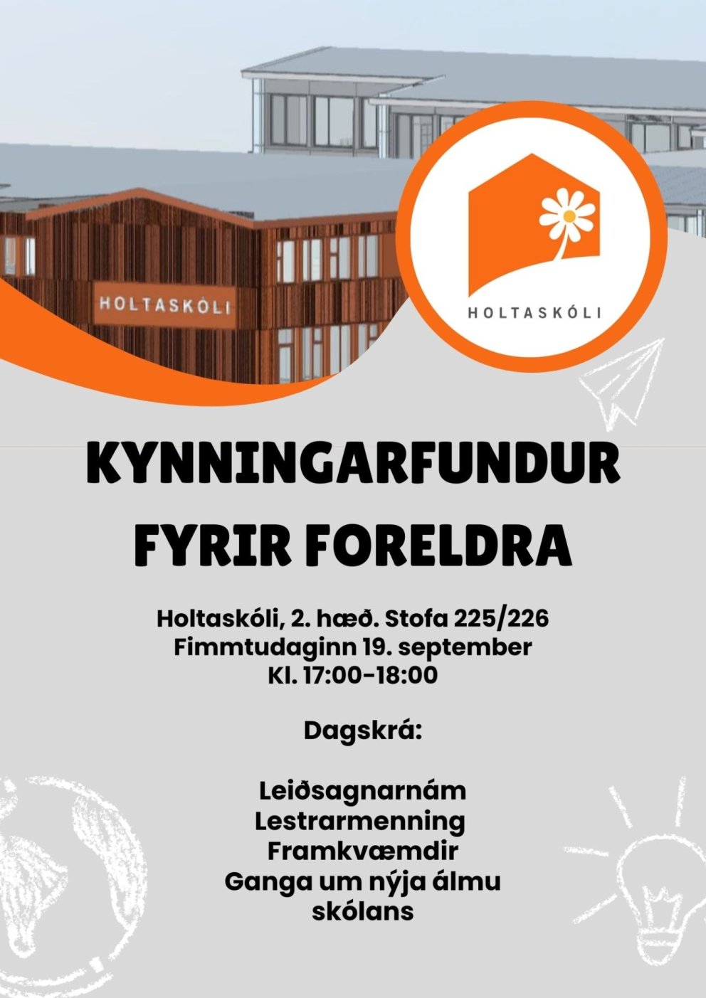 Kynningarfundur fyrir foreldra 19. september
