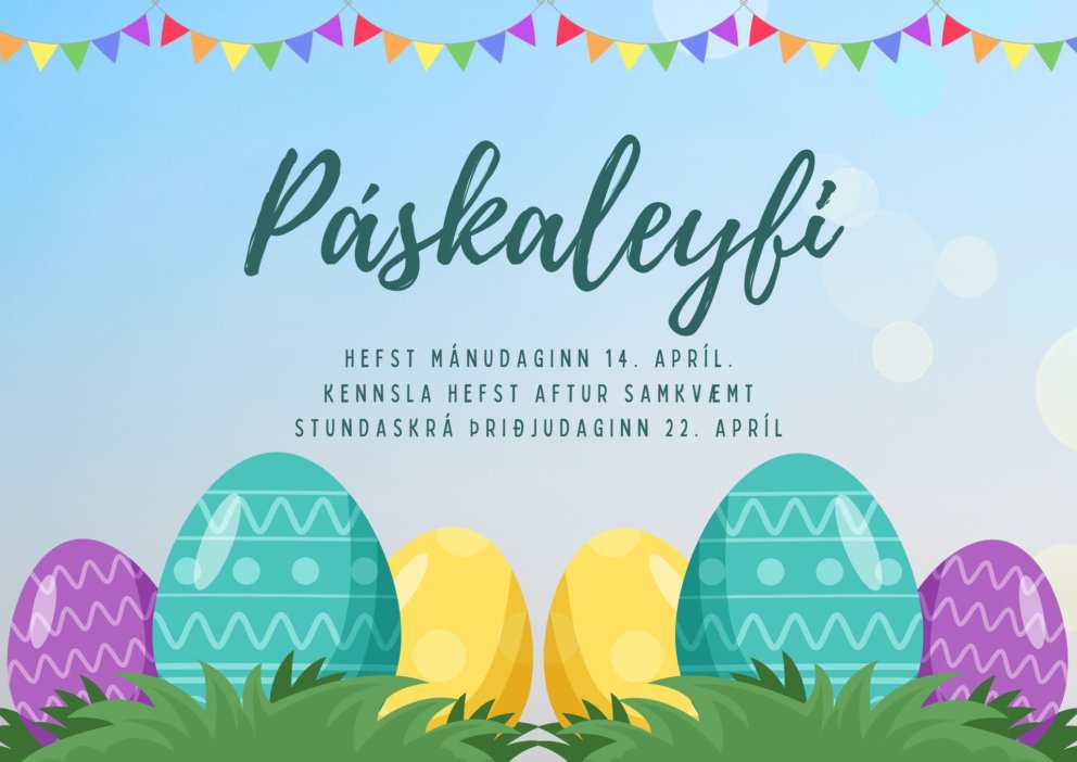 Páskaleyfi nemenda og starfsfólks