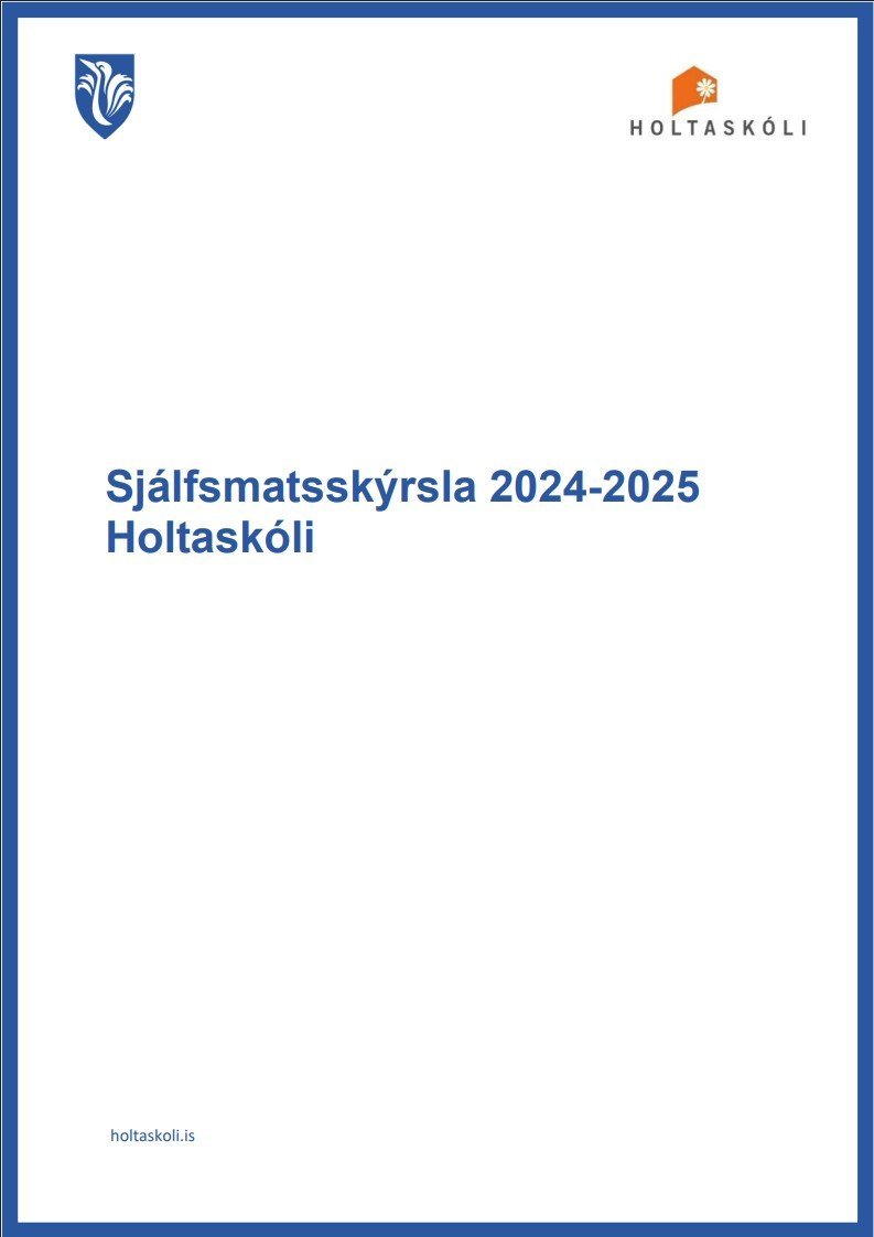 Sjálfsmatsskýrsla Holtaskóla