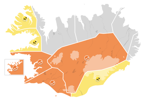 Appelsínugul veðurviðvörun í gildi á morgun