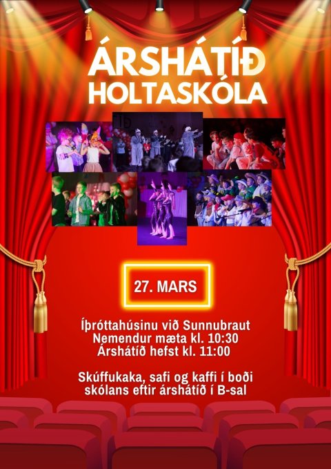 Árshátíð Holtaskóla föstudaginn 27. mars