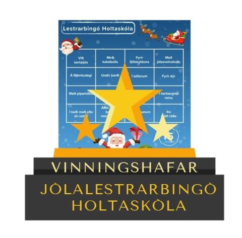 Vinningshafar í jólalestrarbingó Holtaskóla