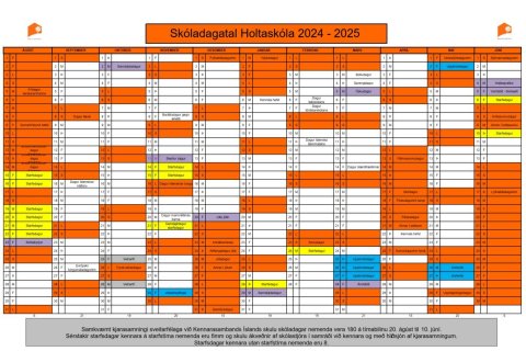 Skólaslit - breyting á skóladagatali