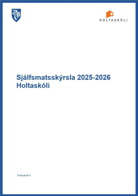 Sjálfsmatsskýrsla Holtaskóla